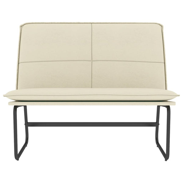 Creme Kunstleder Sitzbank, 100cm
