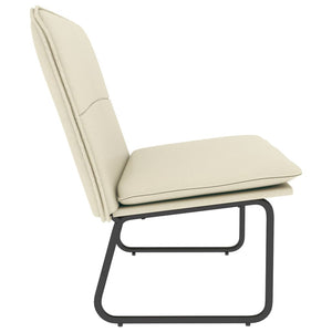 Creme Kunstleder Sitzbank, 100cm