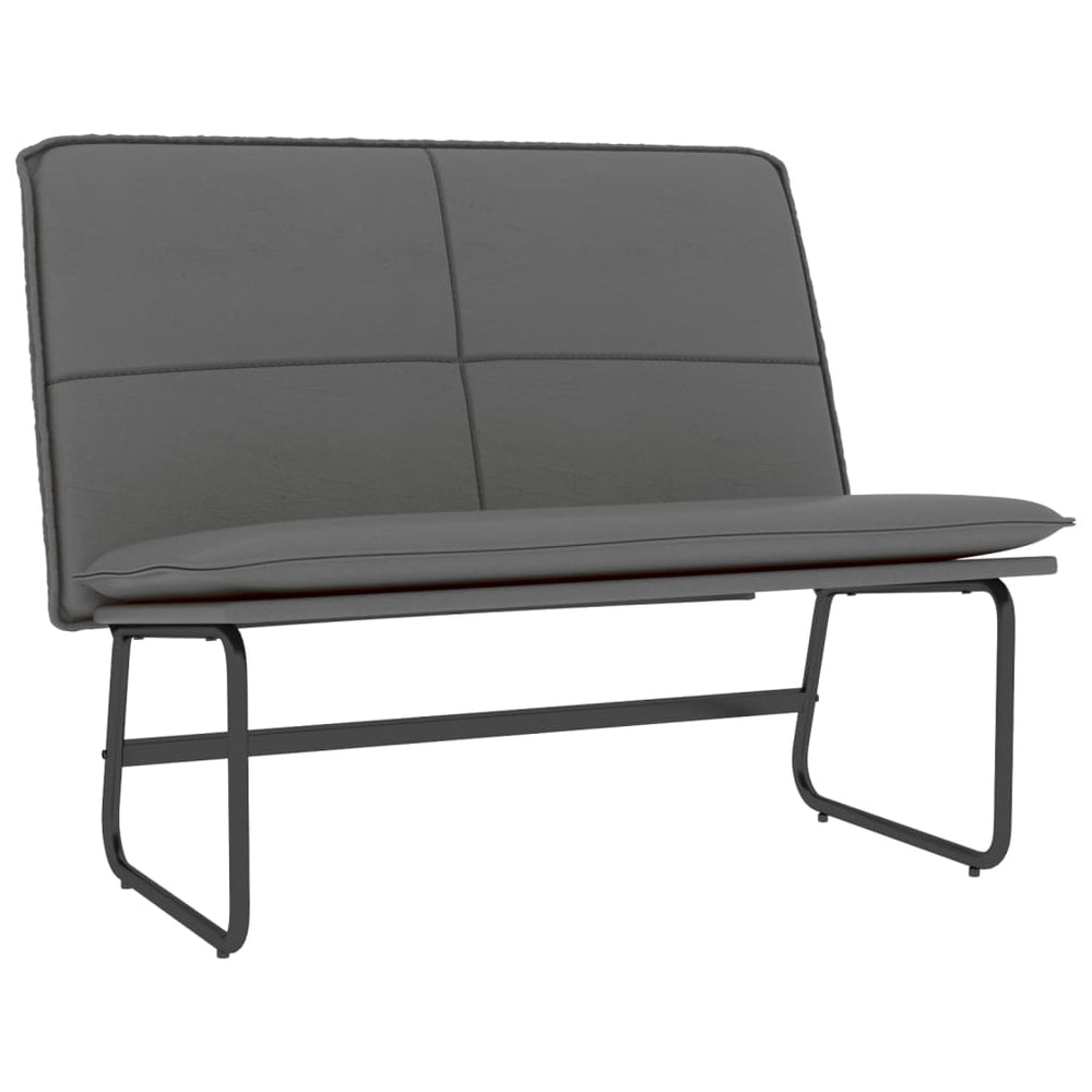 Graue Kunstleder Sitzbank 100 cm