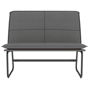 Graue Kunstleder Sitzbank 100 cm