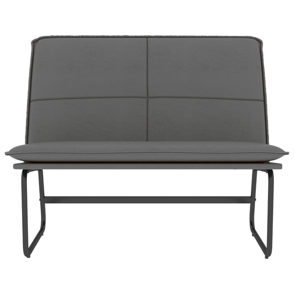 Graue Kunstleder Sitzbank 100 cm