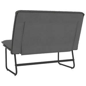 Graue Kunstleder Sitzbank 100 cm