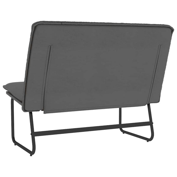 Graue Kunstleder Sitzbank 100 cm