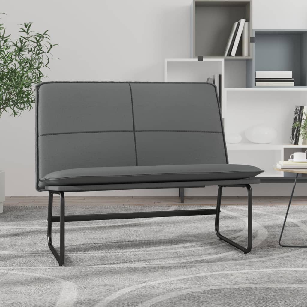 Graue Kunstleder Sitzbank 100 cm