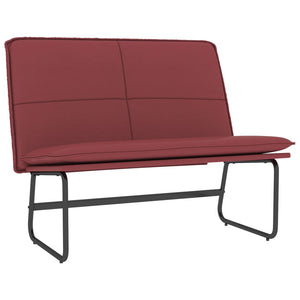 Weinrote Kunstleder Sitzbank 100 cm