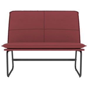 Weinrote Kunstleder Sitzbank 100 cm
