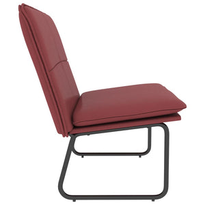 Weinrote Kunstleder Sitzbank 100 cm