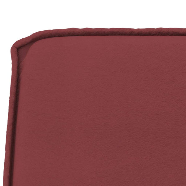 Weinrote Kunstleder Sitzbank 100 cm