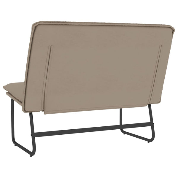 Sitzbank Cappuccino-Braun Kunstleder 100 cm