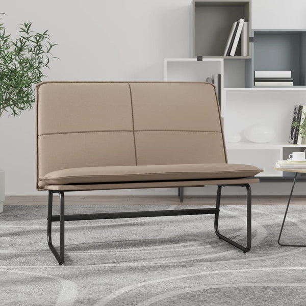 Sitzbank Cappuccino-Braun Kunstleder 100 cm