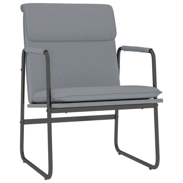 Hellgrauer Loungesessel Stoff 55x64x80 cm