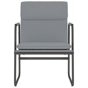 Hellgrauer Loungesessel Stoff 55x64x80 cm