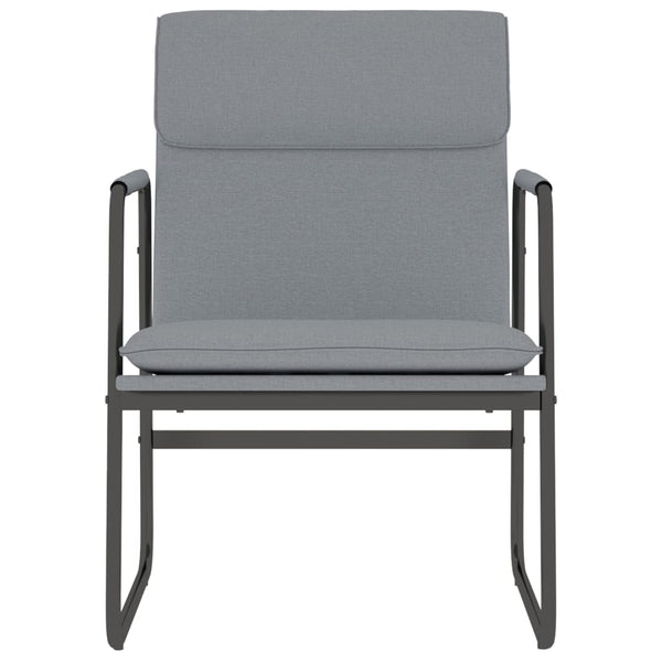 Hellgrauer Loungesessel Stoff 55x64x80 cm