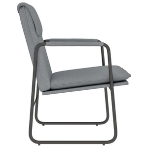 Hellgrauer Loungesessel Stoff 55x64x80 cm
