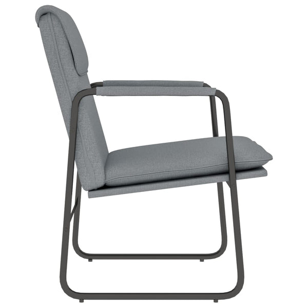 Hellgrauer Loungesessel Stoff 55x64x80 cm