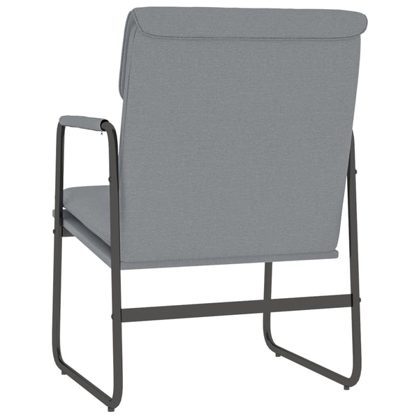 Hellgrauer Loungesessel Stoff 55x64x80 cm