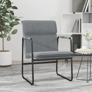Hellgrauer Loungesessel Stoff 55x64x80 cm