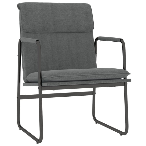Dunkelgrauer Stoff Loungesessel 55x64x80 cm