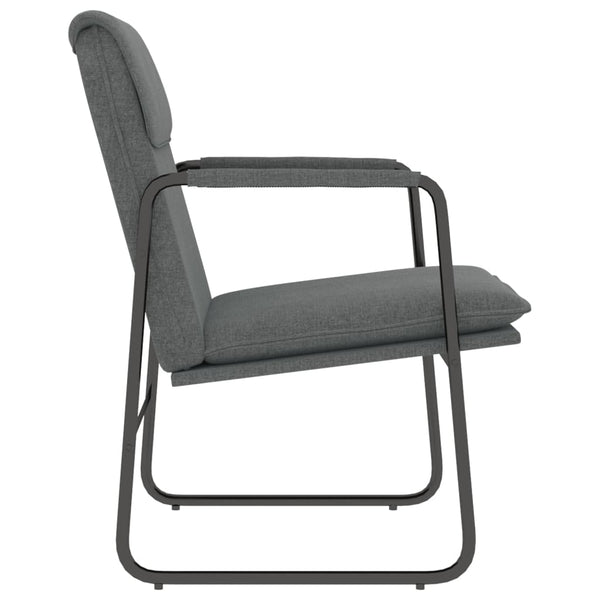 Dunkelgrauer Stoff Loungesessel 55x64x80 cm