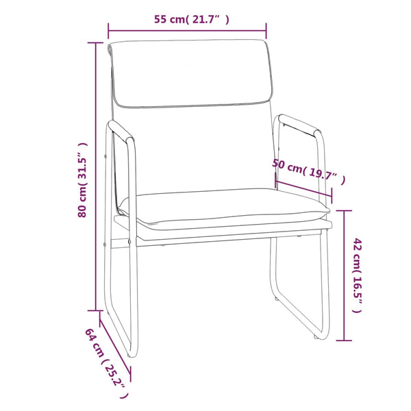 Dunkelgrauer Stoff Loungesessel 55x64x80 cm