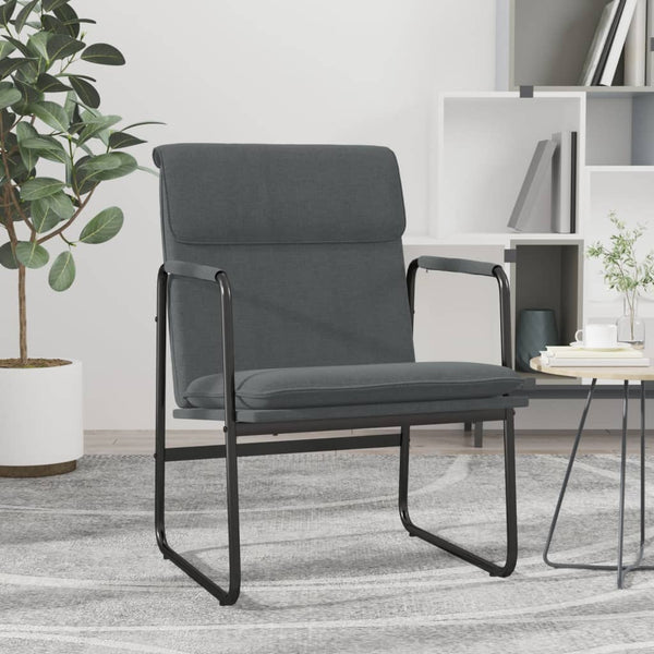 Dunkelgrauer Stoff Loungesessel 55x64x80 cm