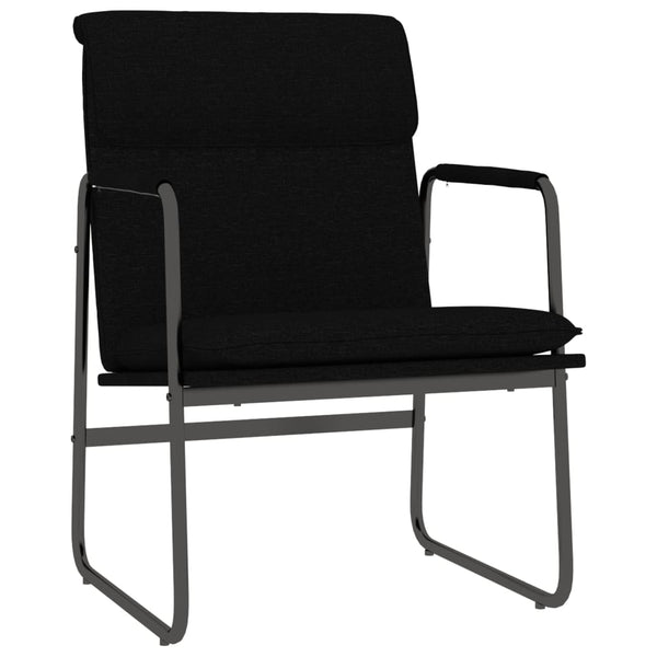 Schwarzer Loungesessel Stoff 55x64x80 cm