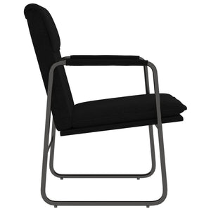 Schwarzer Loungesessel Stoff 55x64x80 cm