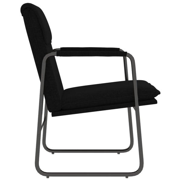 Schwarzer Loungesessel Stoff 55x64x80 cm
