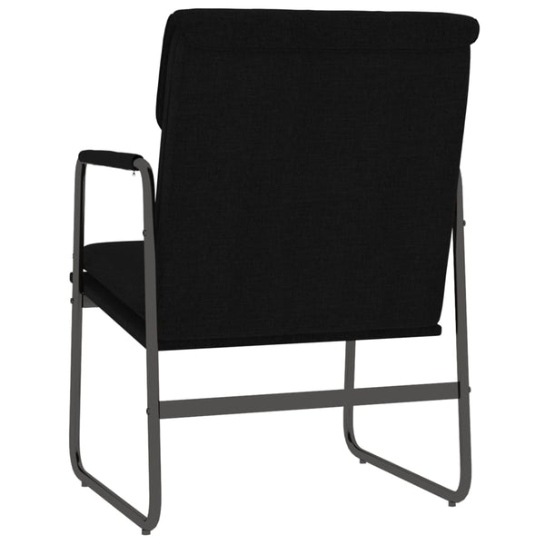 Schwarzer Loungesessel Stoff 55x64x80 cm