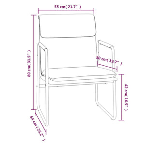 Schwarzer Loungesessel Stoff 55x64x80 cm