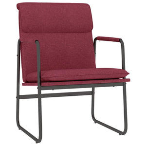 Weinfarbener Loungesessel Stoff 55x64x80 cm