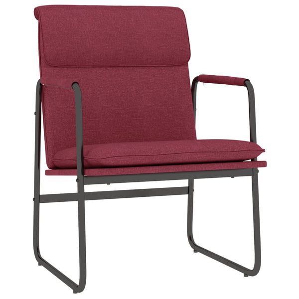 Weinfarbener Loungesessel Stoff 55x64x80 cm