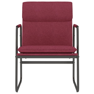 Weinfarbener Loungesessel Stoff 55x64x80 cm