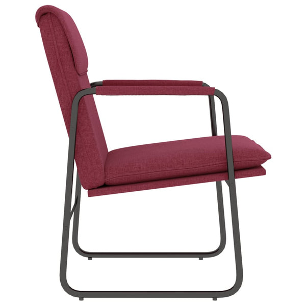 Weinfarbener Loungesessel Stoff 55x64x80 cm
