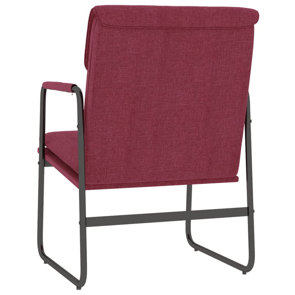 Weinfarbener Loungesessel Stoff 55x64x80 cm