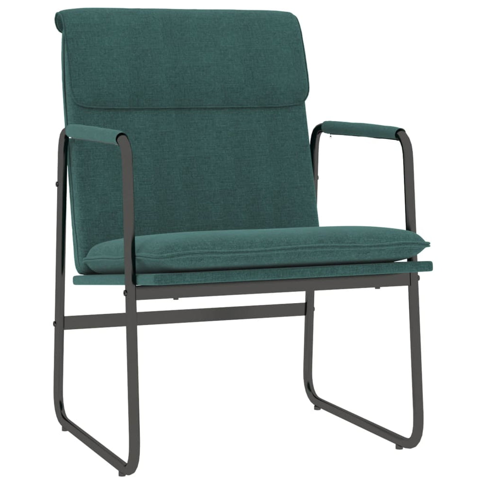 vidaXL Lounge Chair Dark Green 55x64x80 cm Fabric