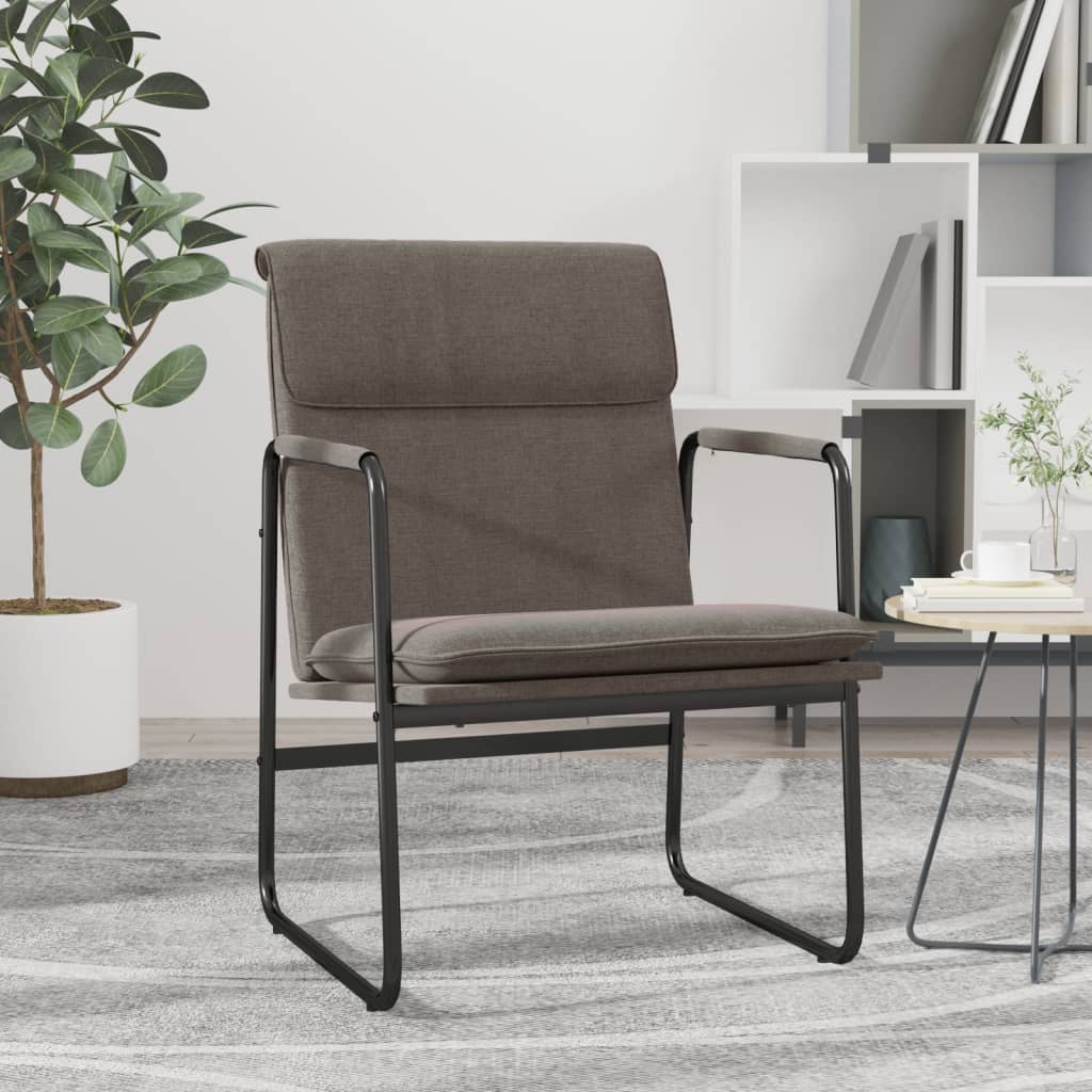 Taupe Loungesessel Stoff 55x64x80 cm