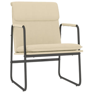 Creme Loungesessel Stoff 55x64x80 cm