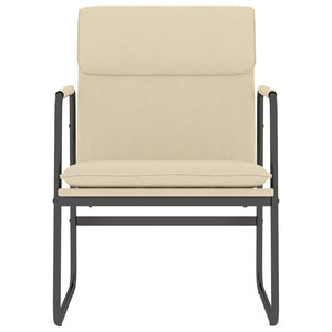 Creme Loungesessel Stoff 55x64x80 cm