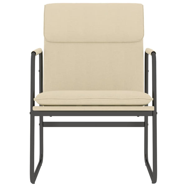 Creme Loungesessel Stoff 55x64x80 cm