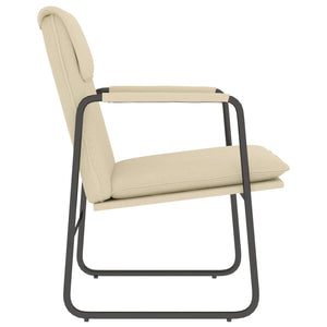 Creme Loungesessel Stoff 55x64x80 cm