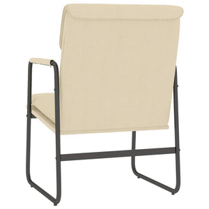 Creme Loungesessel Stoff 55x64x80 cm