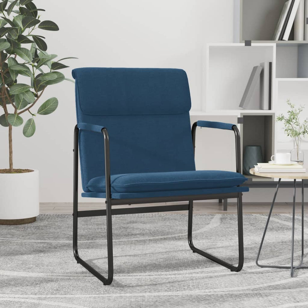 Blauer Stoff Loungesessel 55x64x80 cm