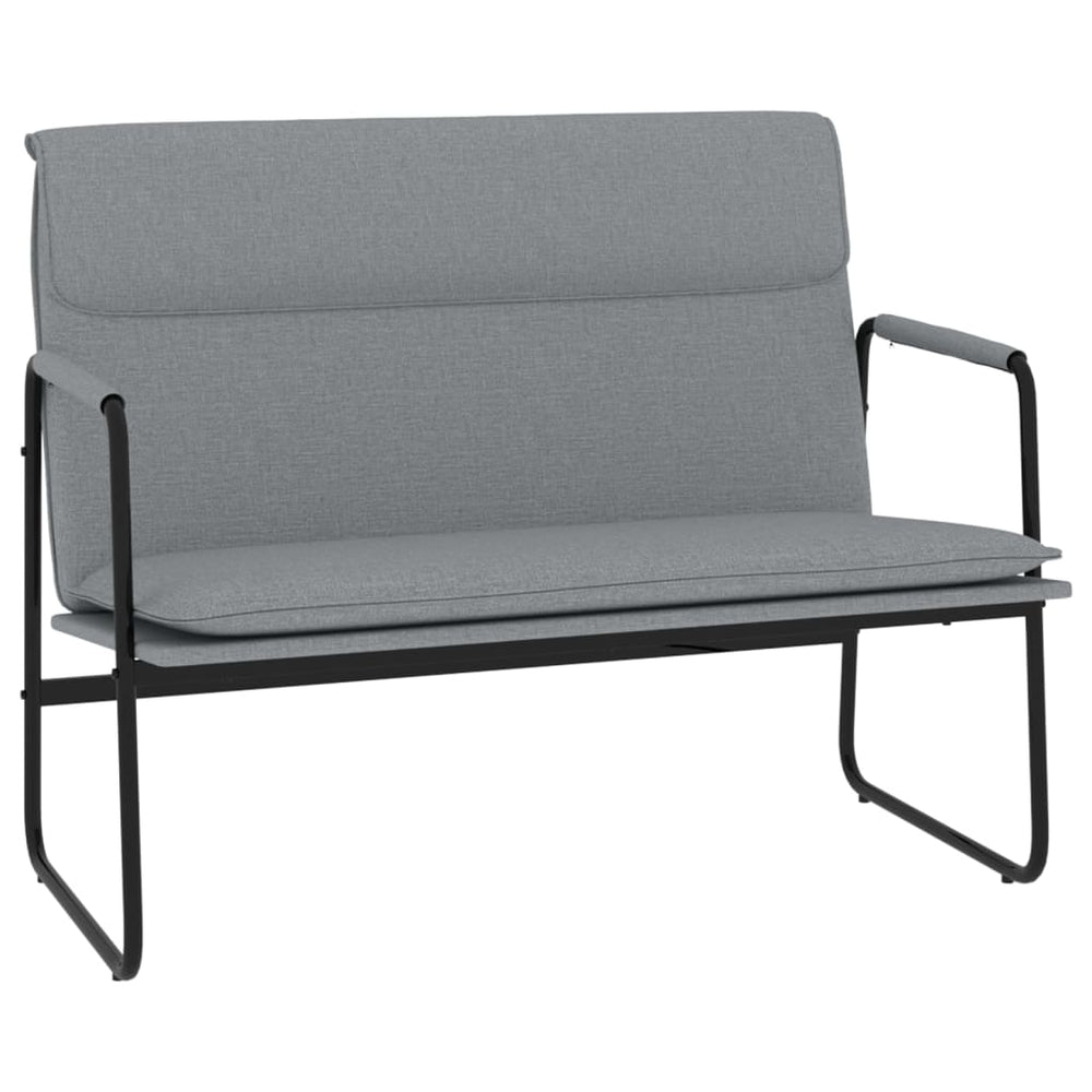 Hellgraue Sitzbank, 100 cm Stoffbezug