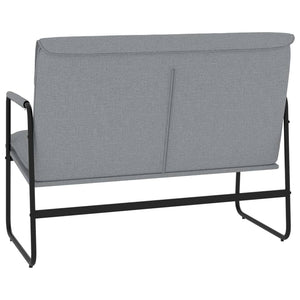 Hellgraue Sitzbank, 100 cm Stoffbezug