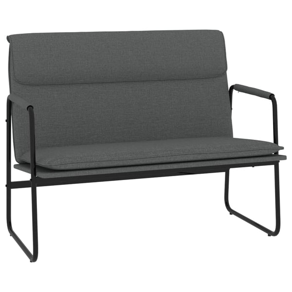 Dunkelgraue Stoff Sitzbank 100 cm