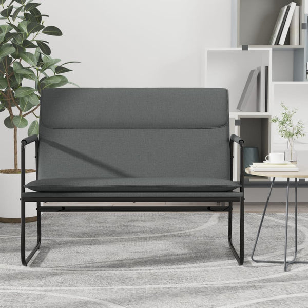 Dunkelgraue Stoff Sitzbank 100 cm