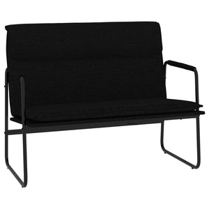 Schwarze Stoff Sitzbank 100 cm
