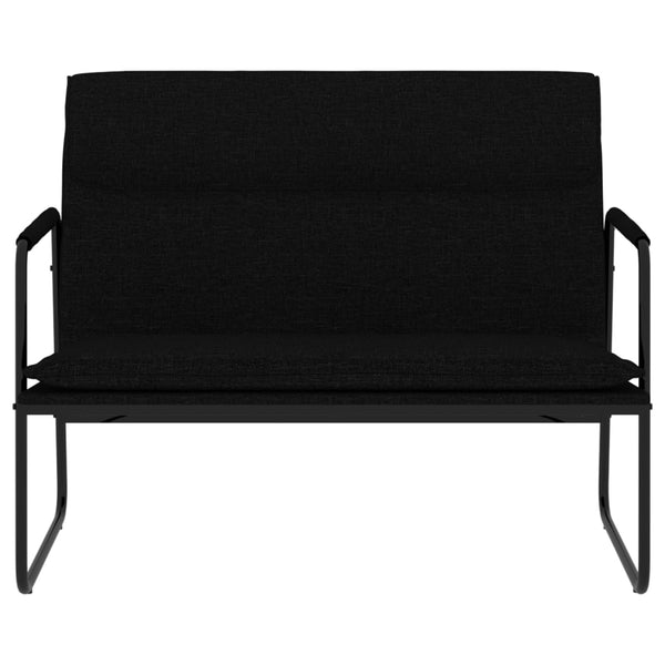 Schwarze Stoff Sitzbank 100 cm