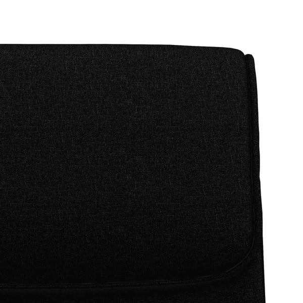 Schwarze Stoff Sitzbank 100 cm